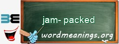 WordMeaning blackboard for jam-packed